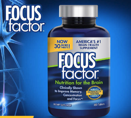 Focus factor 180 เม็ด Exp.08/2025 Nutrition For the Brain บำรุงสมองเพิ่มความจำสมาธิ